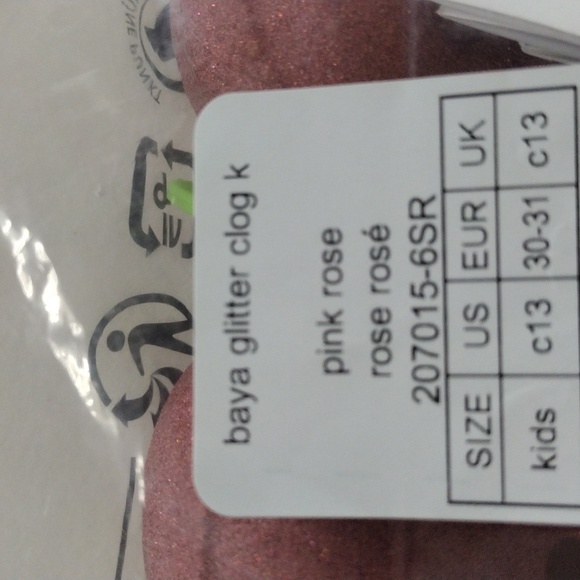 Crocs Girl's Baya Glitter Clog. C13 - Picture 6 of 15